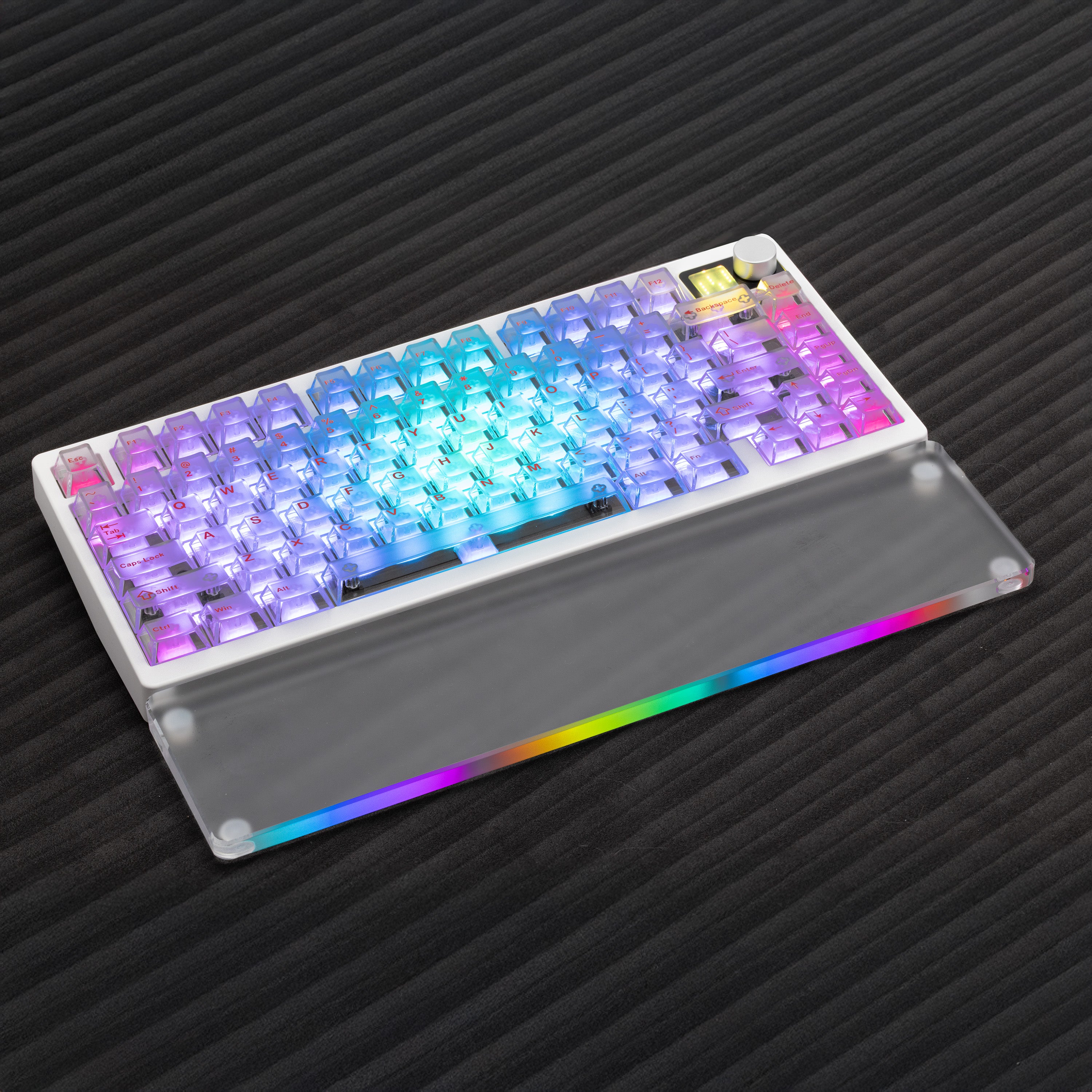 KEEBMONKEY x PMO P75 Transparent 75% Mechanical Keyboard with Knob