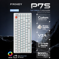 KEEBMONKEY x PMO P75 Transparent 75% Mechanical Keyboard with Knob