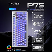 KEEBMONKEY x PMO P75 Transparent 75% Mechanical Keyboard with Knob