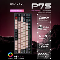 KEEBMONKEY x PMO P75 Transparent 75% Mechanical Keyboard with Knob