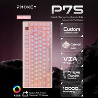 KEEBMONKEY x PMO P75 Transparent 75% Mechanical Keyboard with Knob