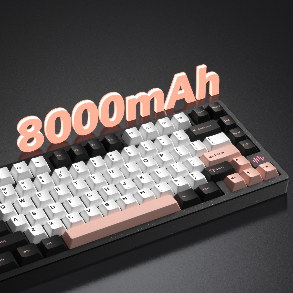 PMOKEY Wave 75 CNC Aluminum Quick Release Tri-Mode Gaming Keyboard wit ...