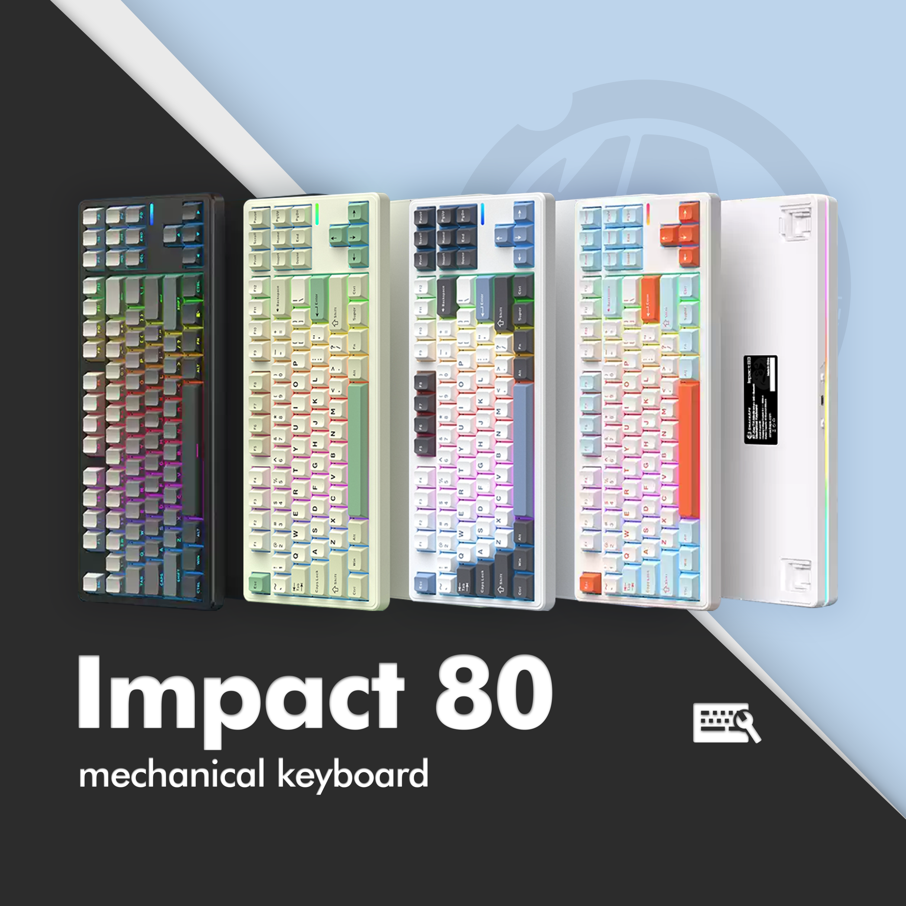 Keebmonkey x SmackApe Impact 80 Triple-Mode Mechanical Keyboard