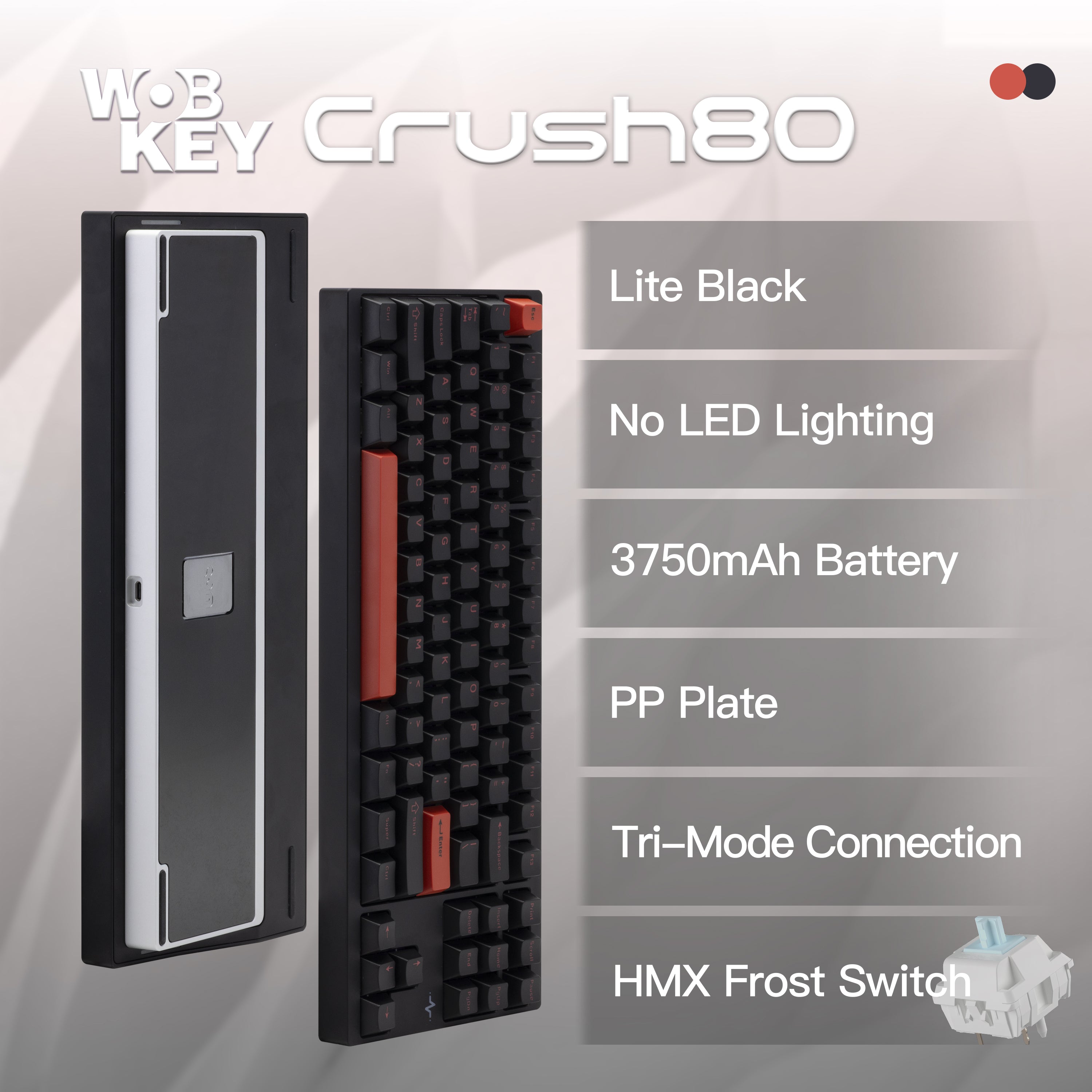 WOBKEY Crush 80 Reboot Tri-Mode Quick Release Gaming Keyboard