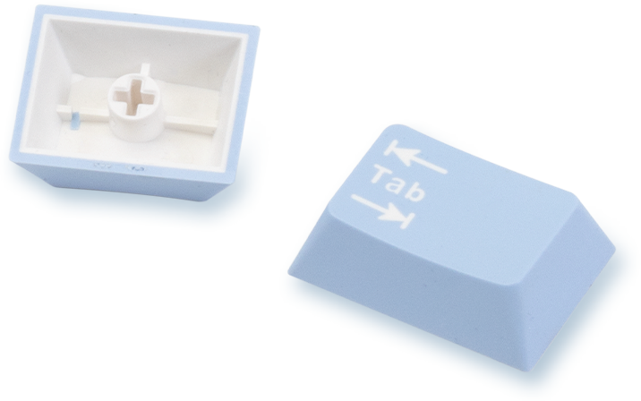 Comfortable typing surface