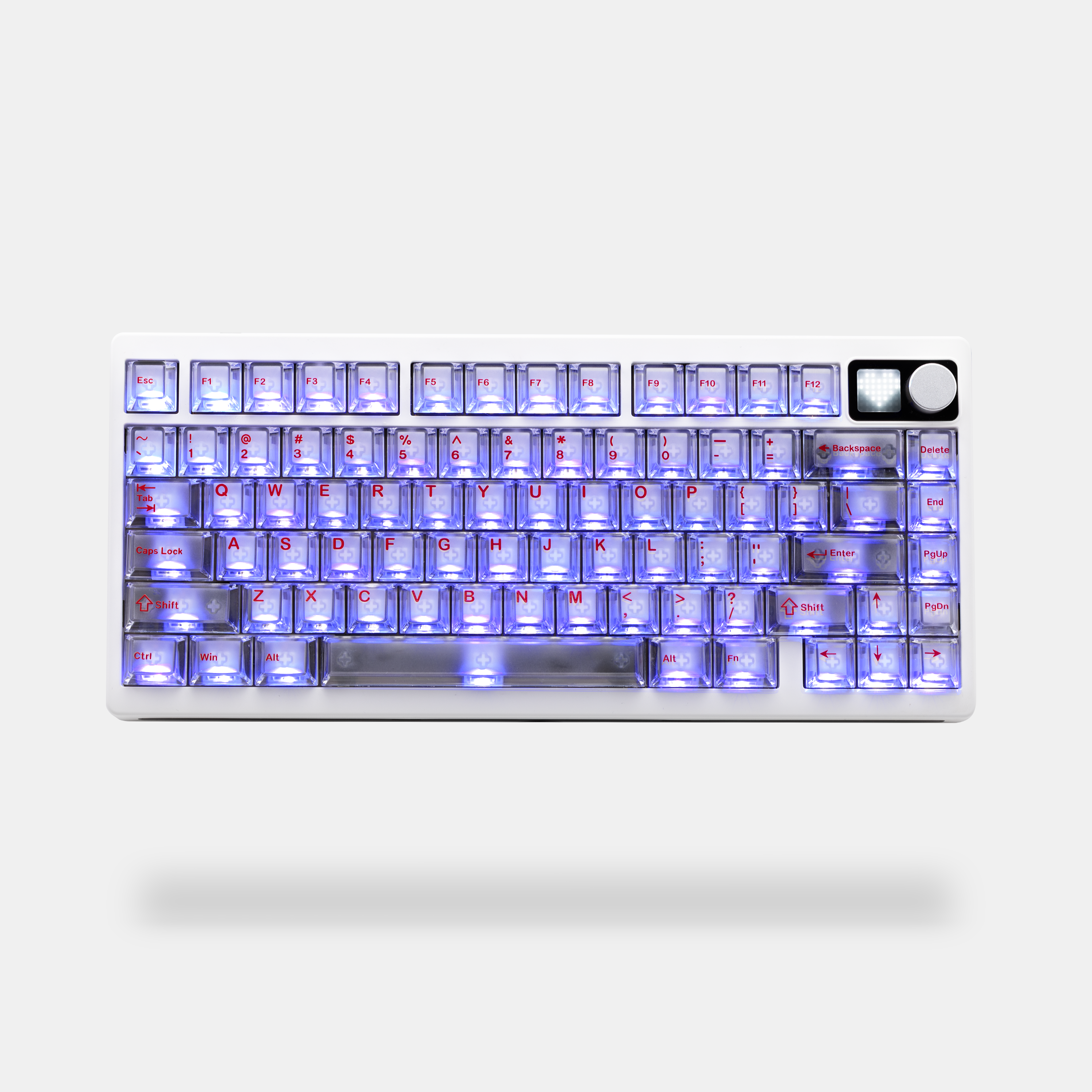 KEEBMONKEY x PMO P75 Transparent 75% Mechanical Keyboard with Knob
