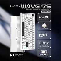 PMOKEY Wave 75 CNC Aluminum Quick Release Tri-Mode Gaming Keyboard with QMK/VIA