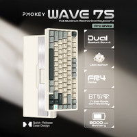 PMOKEY Wave 75 CNC Aluminum Quick Release Tri-Mode Gaming Keyboard with QMK/VIA