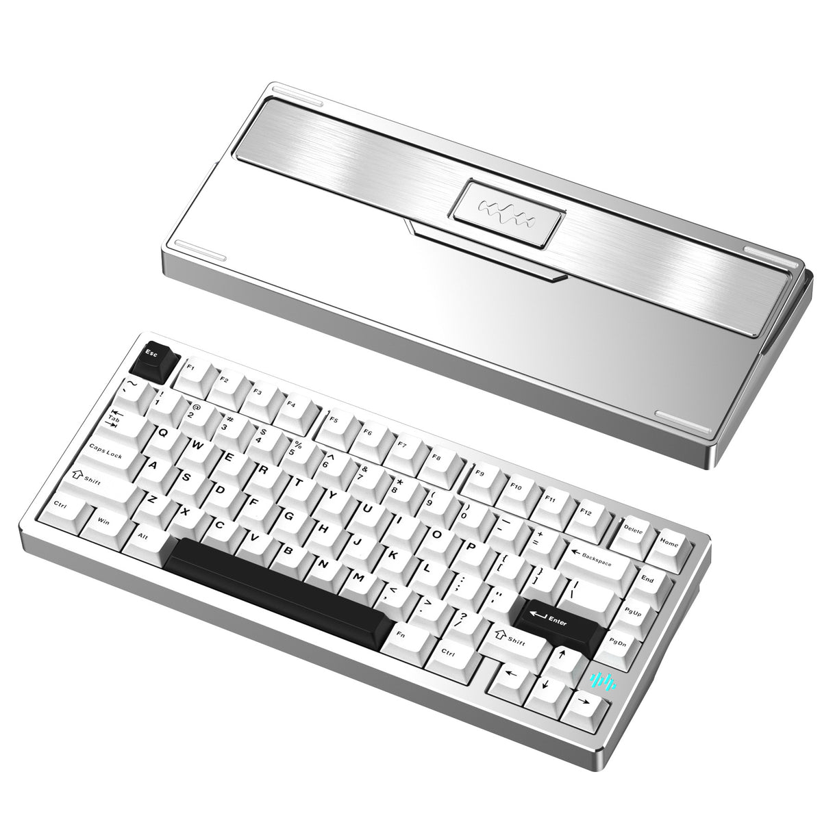 PMOKEY Wave 75 CNC Aluminum Quick Release Tri-Mode Gaming Keyboard wit ...