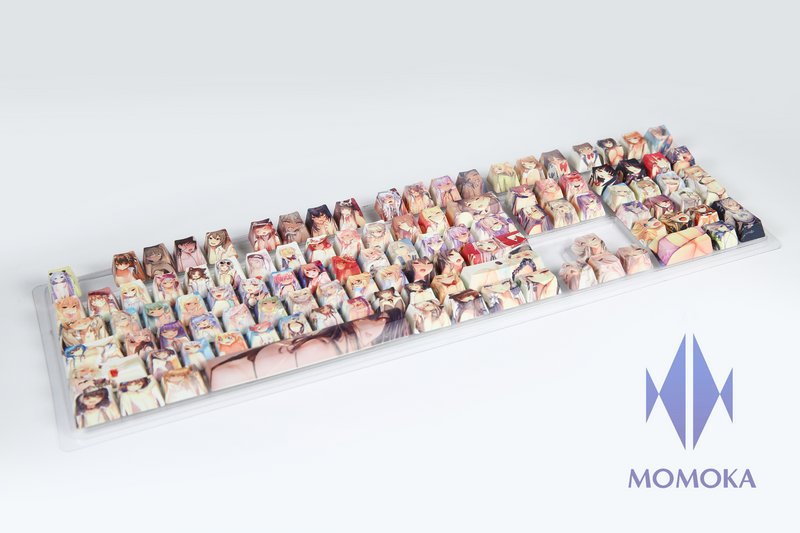 MOMOKA Anime Keycaps OEM Profile Ahegao Keycaps