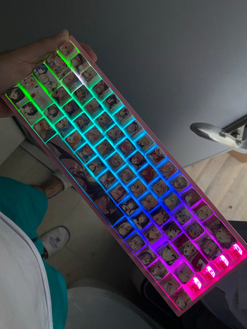 MOMOKA Anime Keycaps OEM Profile Ahegao Keycaps