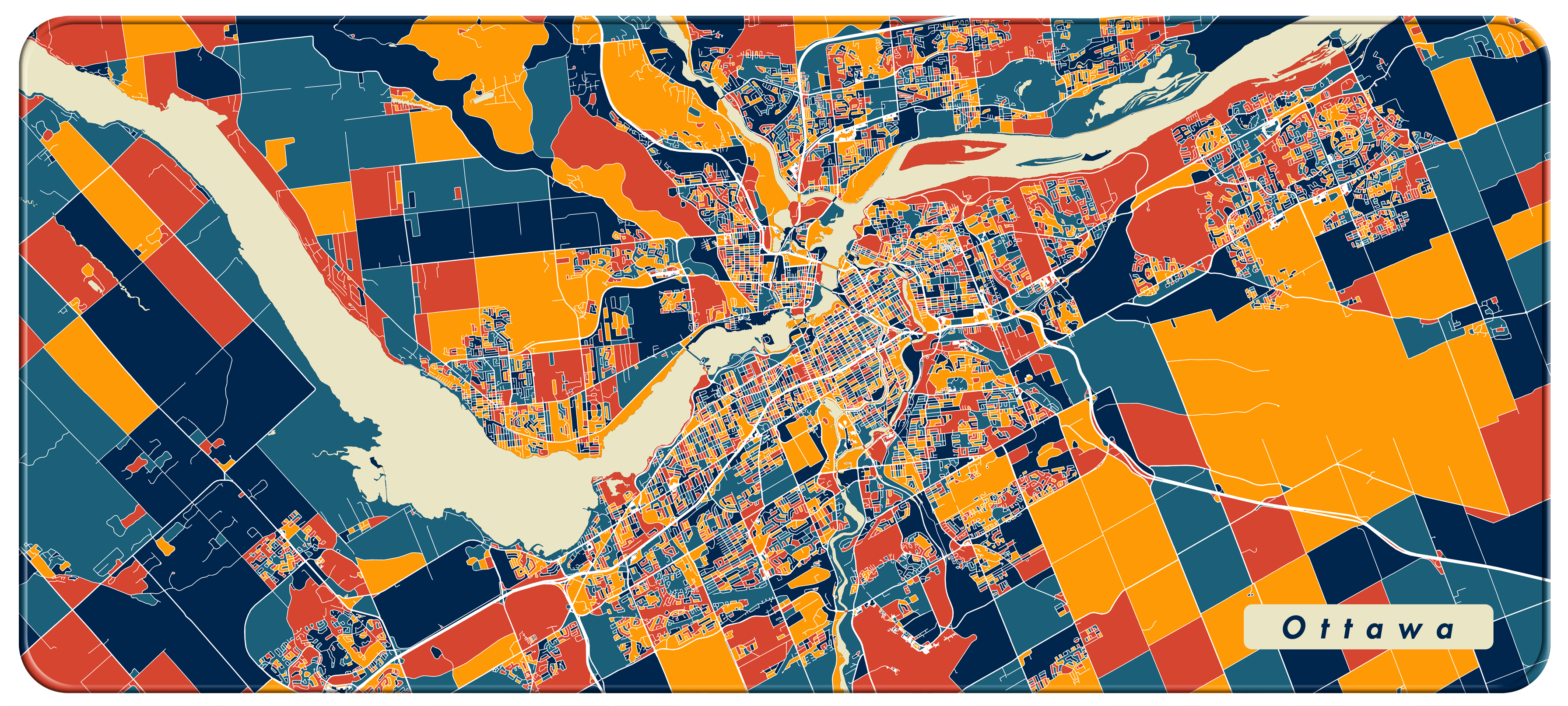 NANAMI DESIGN City Map Desk Mats