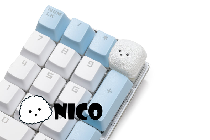 Nico Artisan Keycap: A Bichon Frisé Artisan Keycap