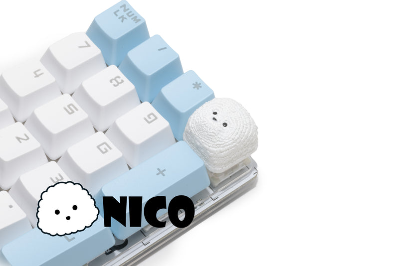 Nico Artisan Keycap: A Bichon Frisé Artisan Keycap