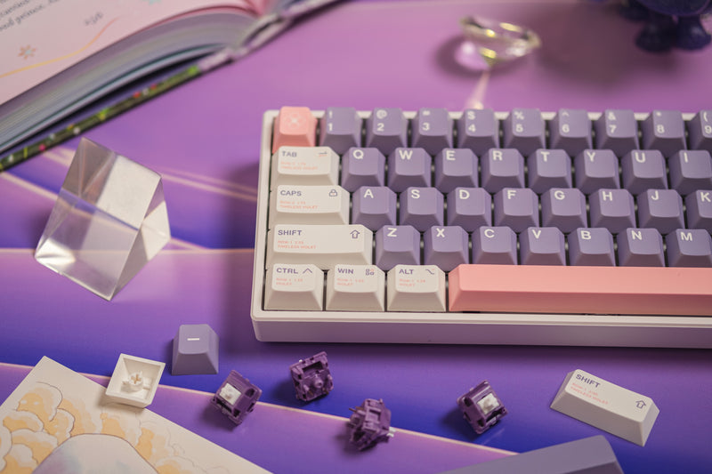 Keebmonkey Timeless Violet Cherry Profile Keycap Set