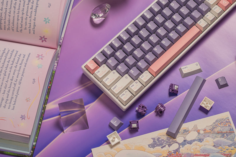 Keebmonkey Timeless Violet Cherry Profile Keycap Set