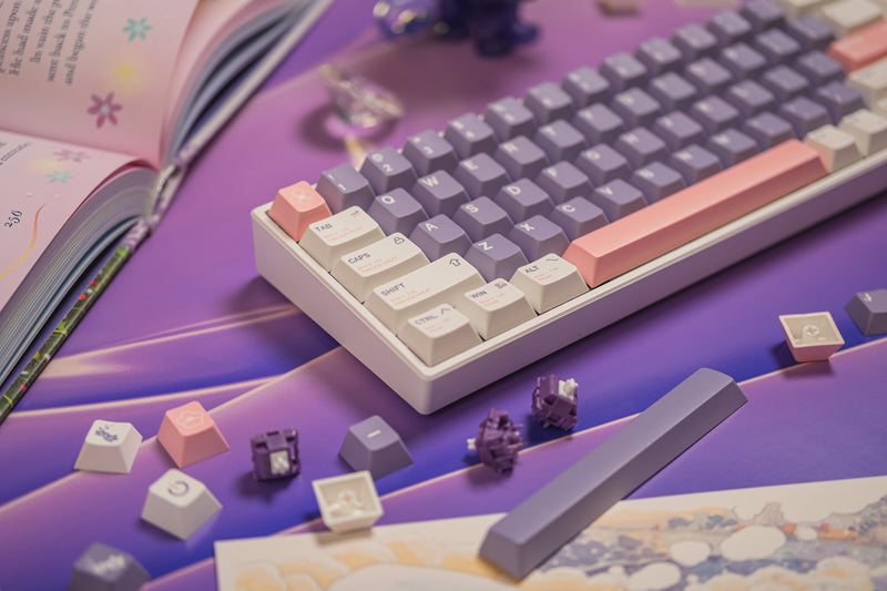Keebmonkey Timeless Violet Cherry Profile Keycap Set