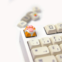KeebMonkey Orange Kitty Paw Artisan Keycaps